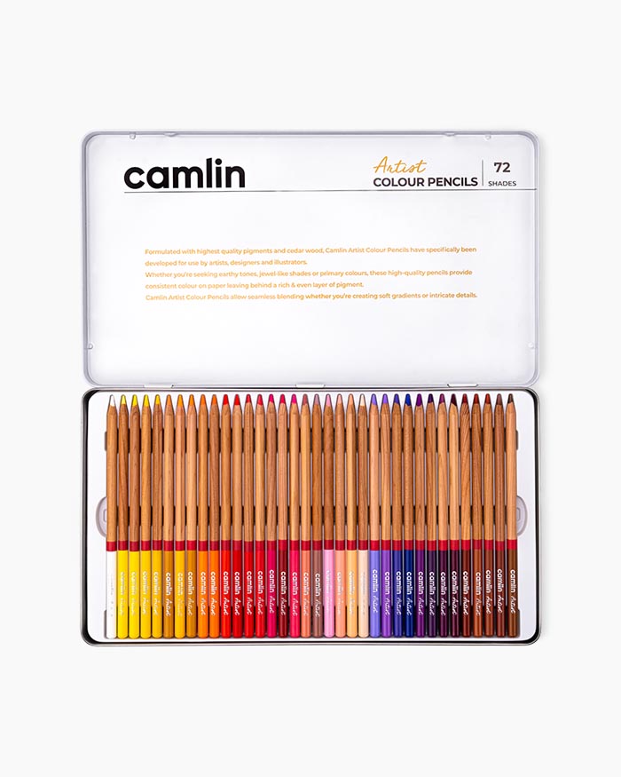 Camlin Artist Colour Pencils Assorted pack of 72 shades