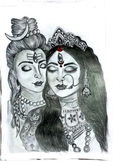 Pencil sketch created by Rinki Devi