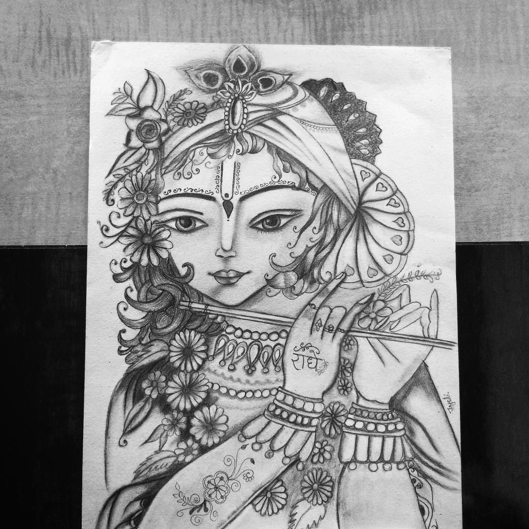 Krishna art created by Jyoti Deshwani