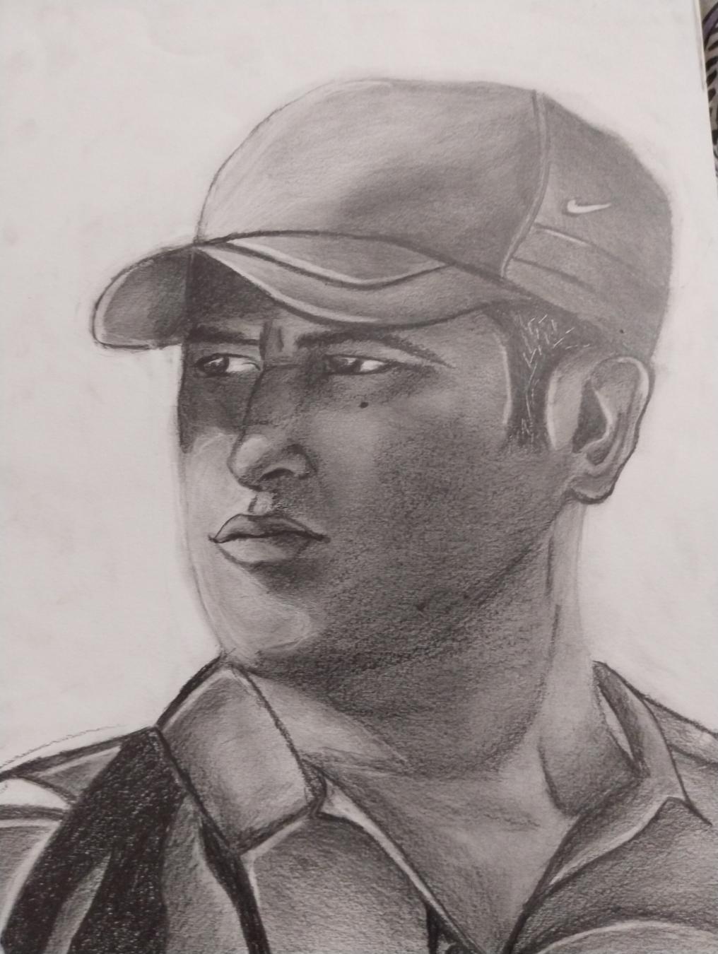 MS DHONI created by Sounak DAS