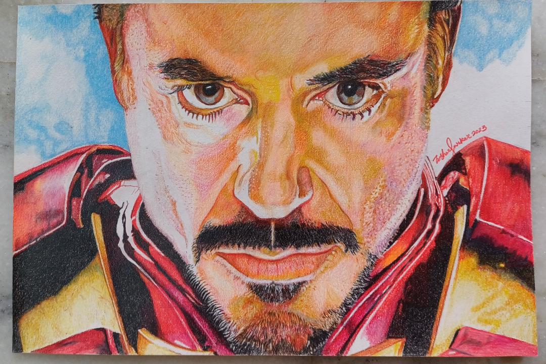 Robert Downey Jr. as Iron Man created by Tushar Sarkar