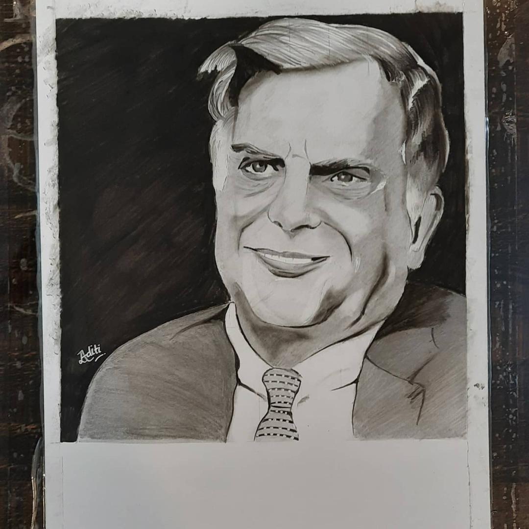 Mr. Ratan Tata Sketch created by Aditi Saxena