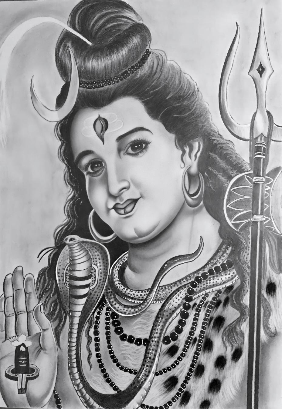 Shree Ganesh Pencil Sketch Created By Utkarsh Arts