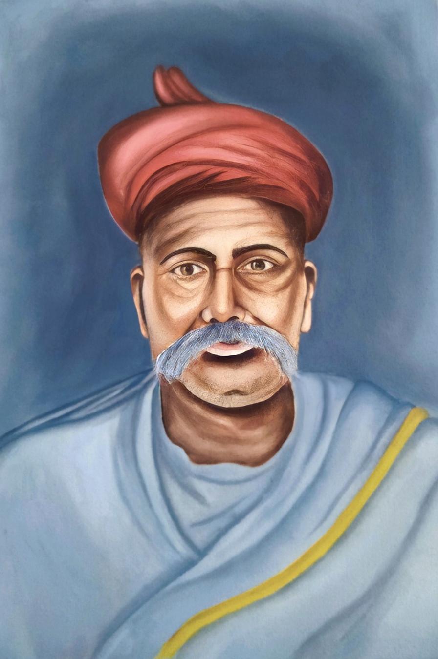 Bal Gangadhar Tilak (portrait) created by Suaima Akhtar