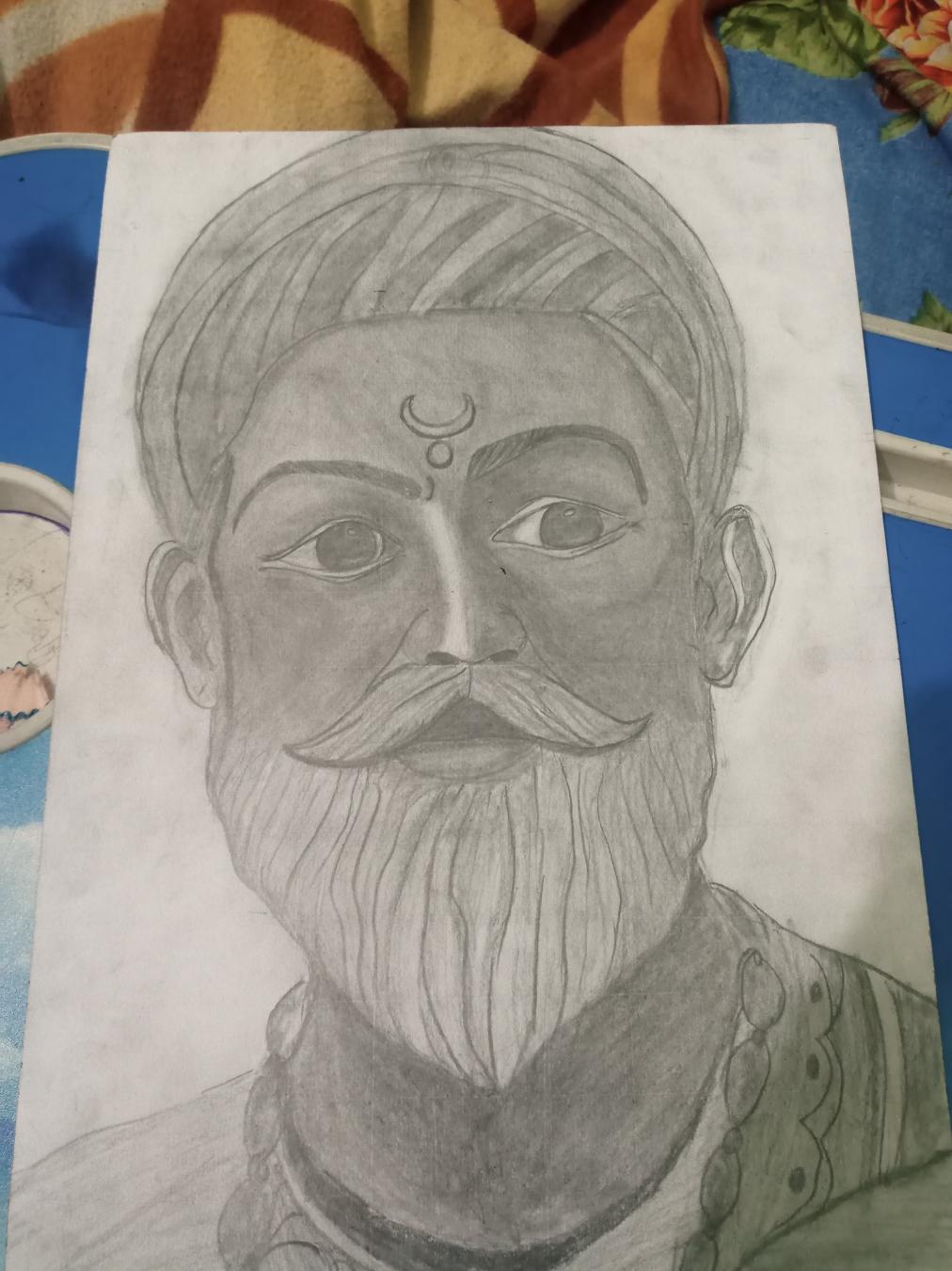 Chhatrapati Shivaji sketch created by Pankaj sankhla