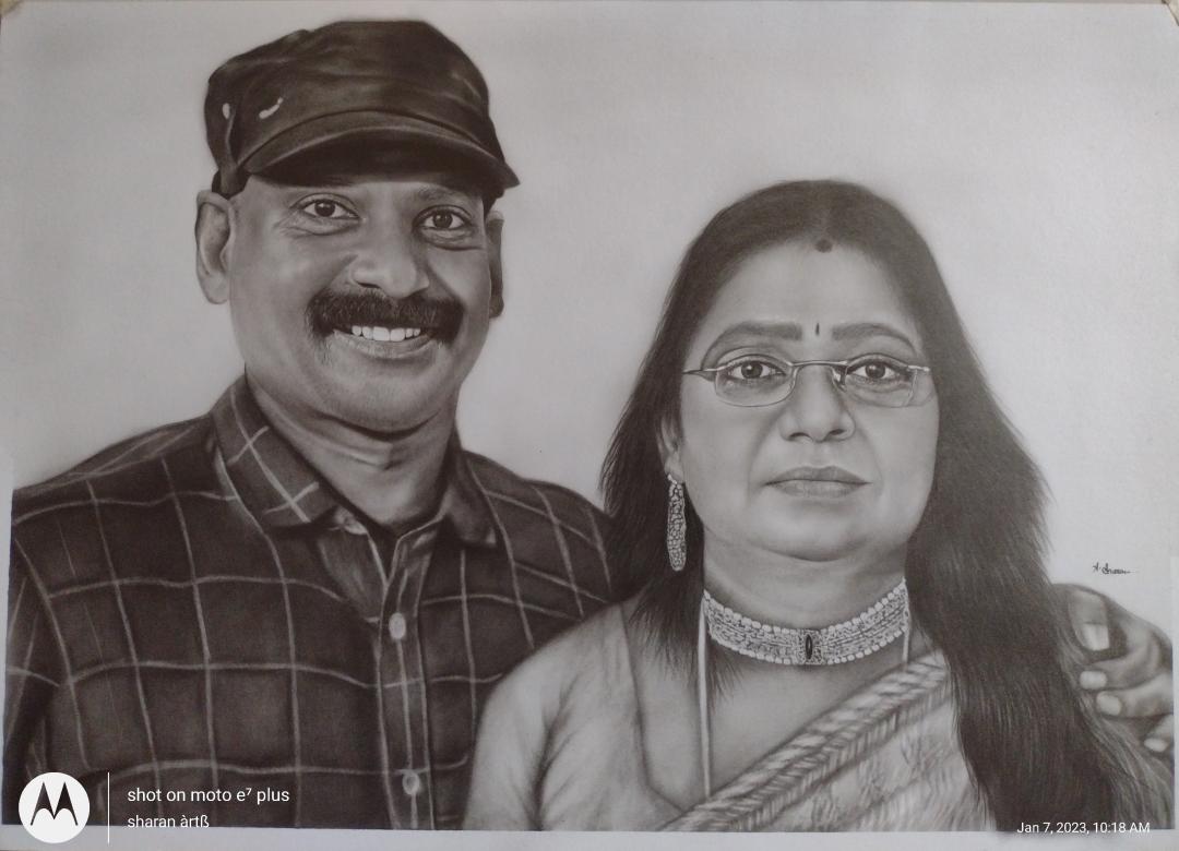 Graphite Pencil drawing created by A Sharan