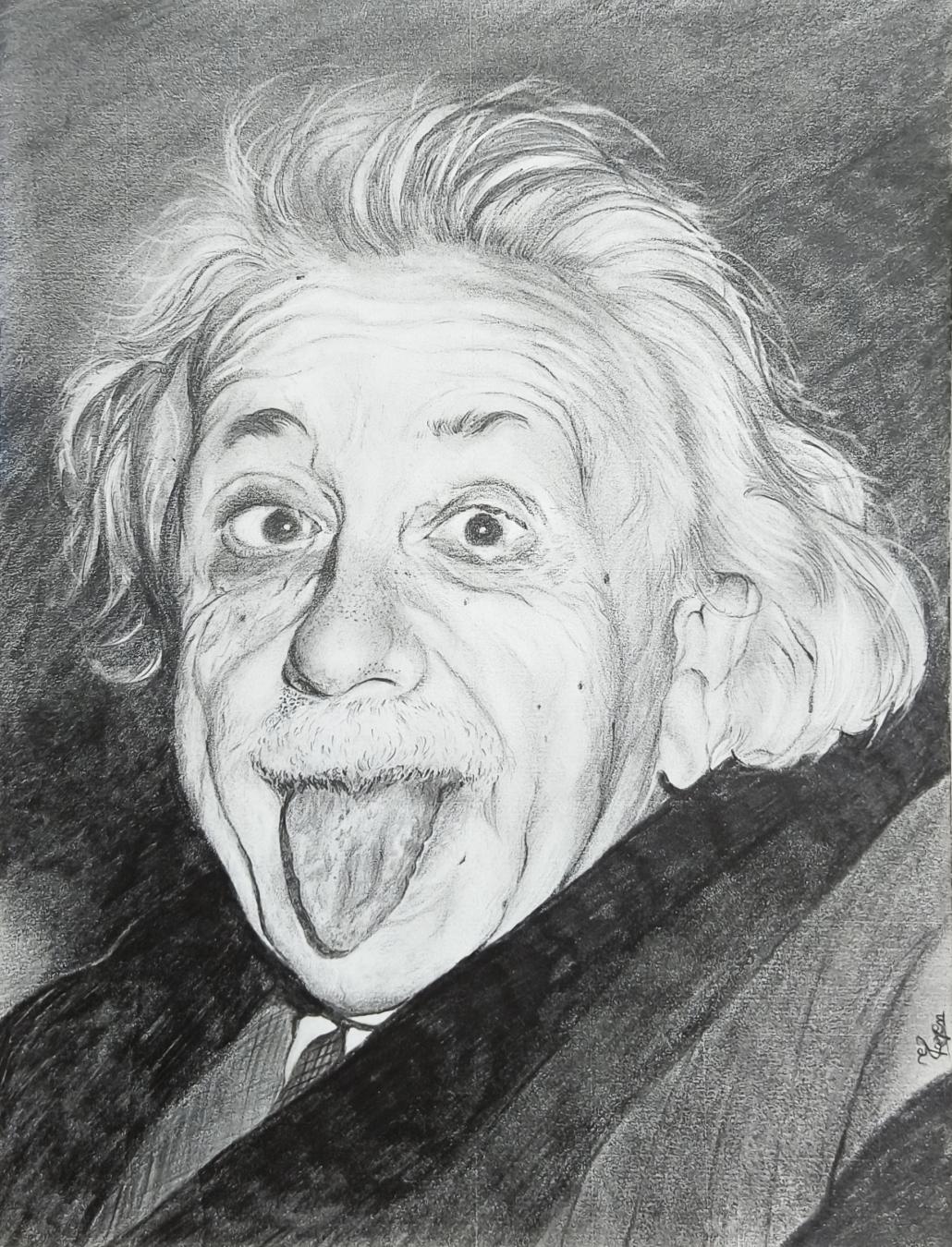 Albert Einstein Sketch created by Topobrata Gayen