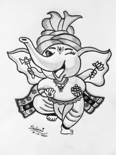 Natkhat ganesha created by Saloni Joshi