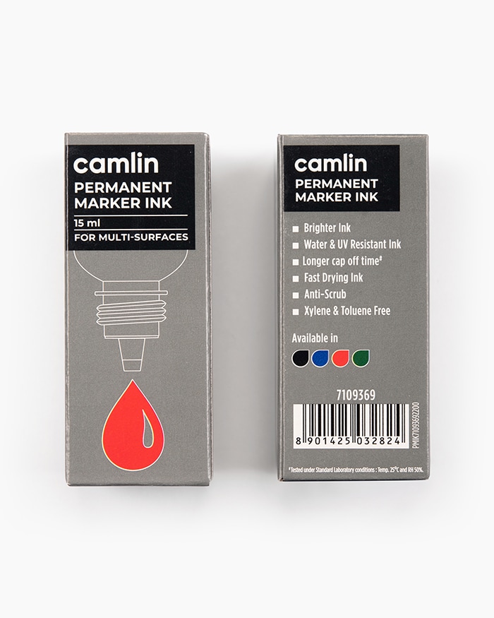 Camlin Permanent Marker Ink Individual bottle of 15 ml in Red shade