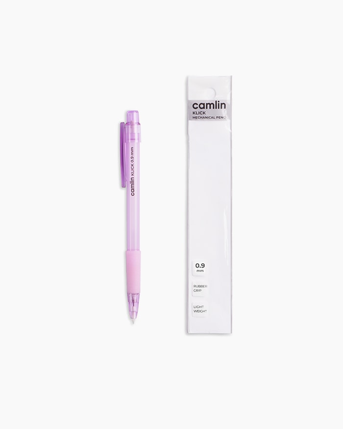 Camlin Klick Mechanical Pencil Individual pencil in 0.9 mm with Leads, Lilac